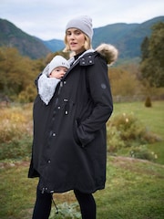 Seraphine Black Premium 3 in 1 Maternity  Babywearing Parka - Image 4 of 5
