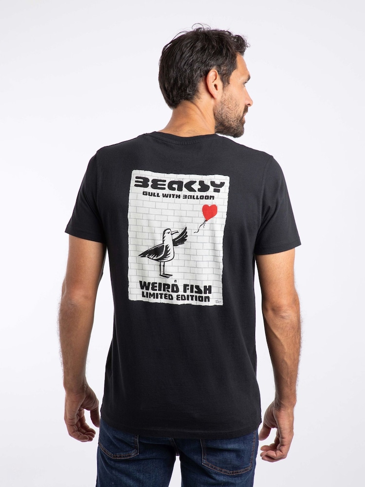 Weird Fish Black Beaksy Back Print Artist T-Shirt - Image 2 of 7 Weird Fish Black Beaksy Back Print Artist T-Shirt - Image 2 of 7