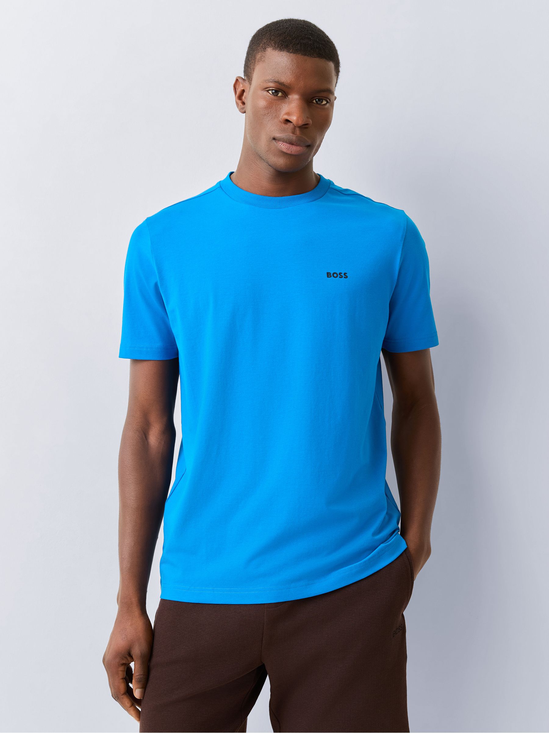 Buy BOSS Bright Blue Regular Fit Logo T-Shirt from Next USA