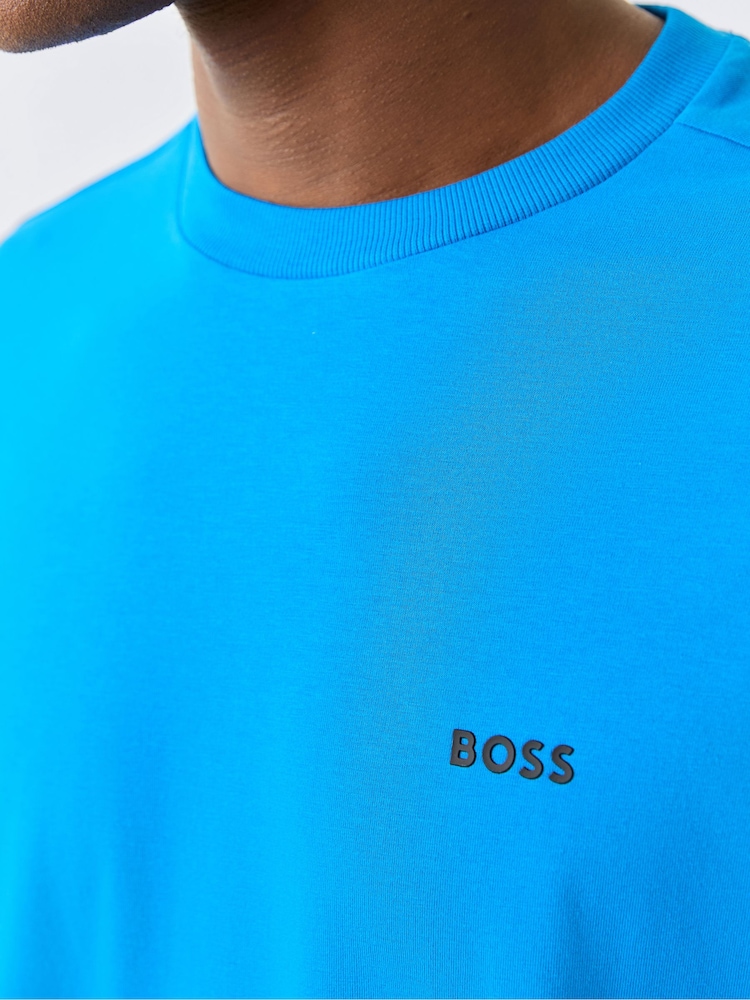 Γαλάζιο - BOSS Κανονική εφαρμογή Logo Κοντομάνικο μπλουζάκι - Εικόνα 4 από 4