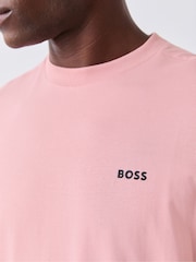 BOSS Pink Regular Fit Logo T-Shirt - Image 4 of 5