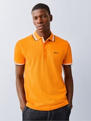 BOSS Orange Paddy Tipped Collar Polo Shirt - Image 3 of 7
