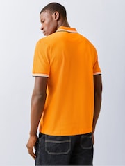 BOSS Orange Paddy Tipped Collar Polo Shirt - Image 4 of 7