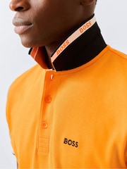 BOSS Orange Paddy Tipped Collar Polo Shirt - Image 6 of 7