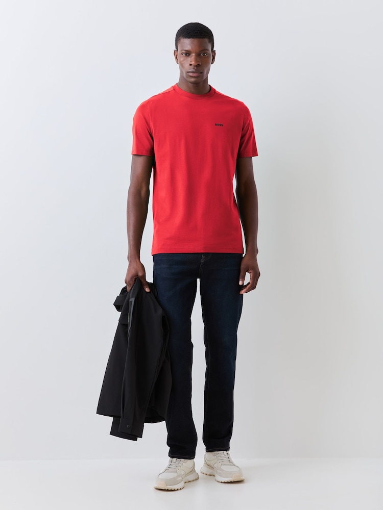 BOSS Bright Red Regular Fit Logo T-Shirt - Image 2 of 5 BOSS Bright Red Regular Fit Logo T-Shirt - Image 2 of 5