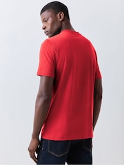 BOSS Bright Red Regular Fit Logo T-Shirt - Image 3 of 5
