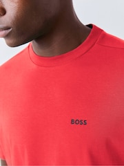 BOSS Bright Red Regular Fit Logo T-Shirt - Image 4 of 5