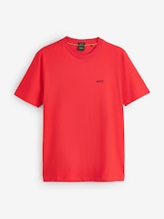 BOSS Bright Red Regular Fit Logo T-Shirt - Image 5 of 5