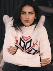Mint Velvet White Snowflake Knit Jumper - Image 5 of 8