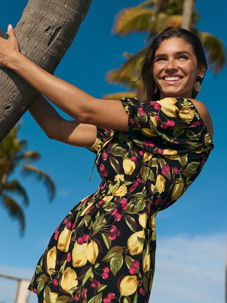 Friends Like These Off the shoulder Jersey Playsuit - 4मध्ये 2 तस्बिर