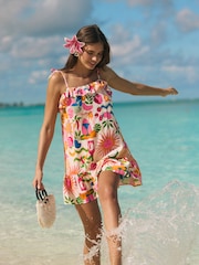 Friends Like These Pink Ruffle Detail Sleeveless Mini Dress - Image 3 of 5