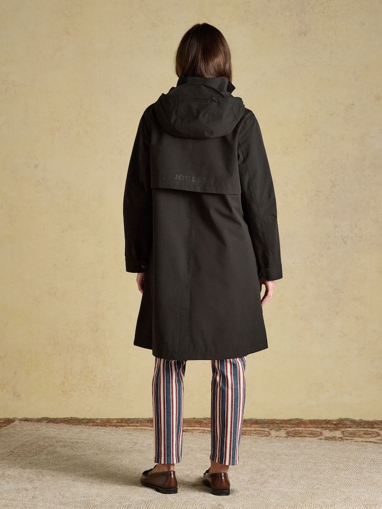 Rainaway Black Waterproof Longline Raincoat with Hood - Image 2 of 11 Rainaway Black Waterproof Longline Raincoat with Hood - Image 2 of 11