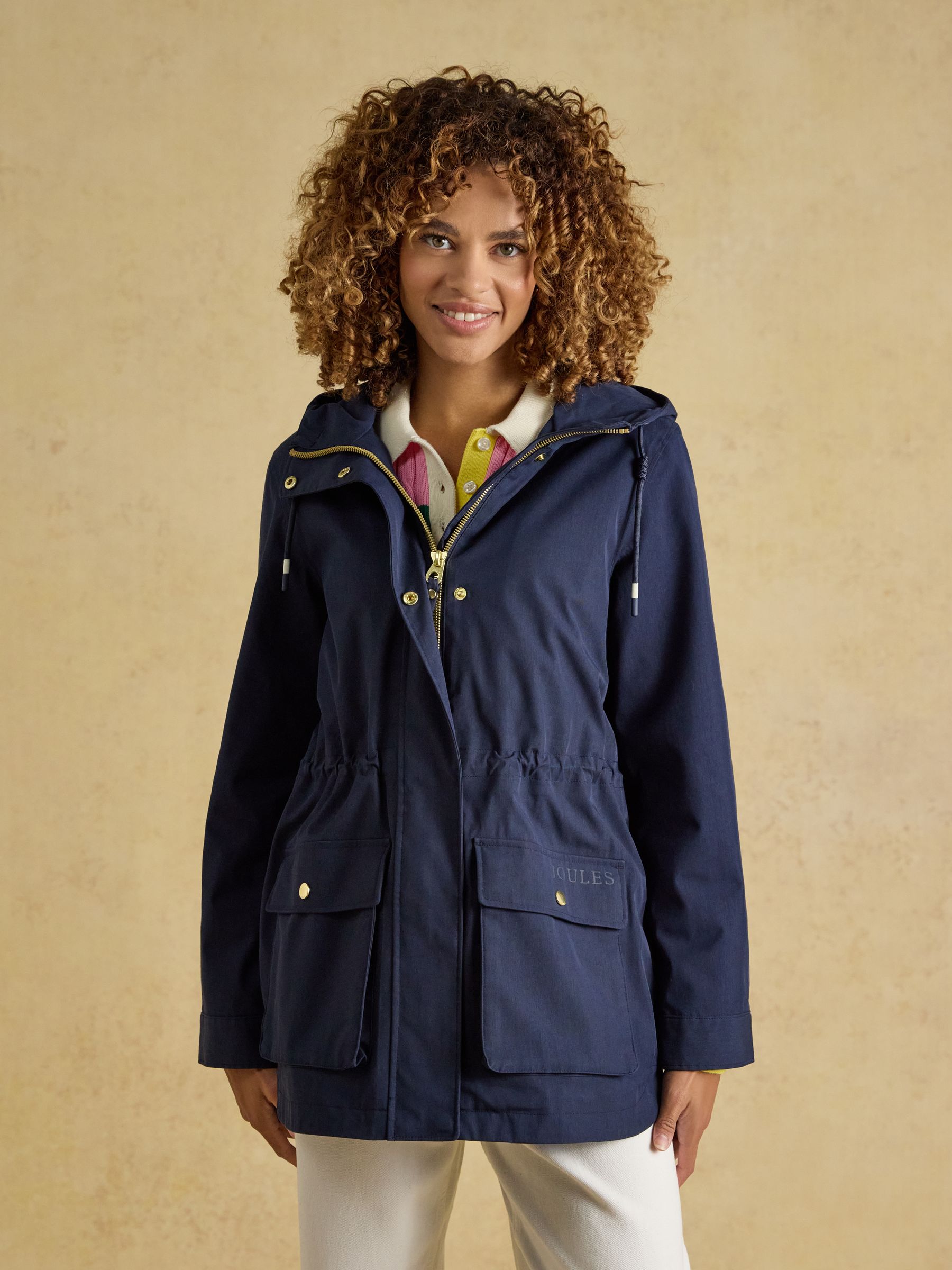 Joules Women's Blue Portwell Rain Coat Navy - Size 10 - Image 2