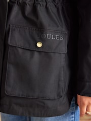 Joules Portwell Black Waterproof Raincoat With Hood - Image 6 of 9