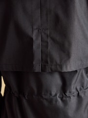 Joules Portwell Black Waterproof Raincoat With Hood - Image 8 of 9