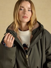 Coverall Green Oversized Fleece Lined Waterproof Coat - Image 4 of 11