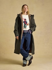 Coverall Green Oversized Fleece Lined Waterproof Coat - Image 6 of 11