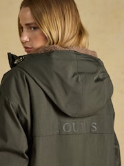 Coverall Green Oversized Fleece Lined Waterproof Coat - Image 7 of 11