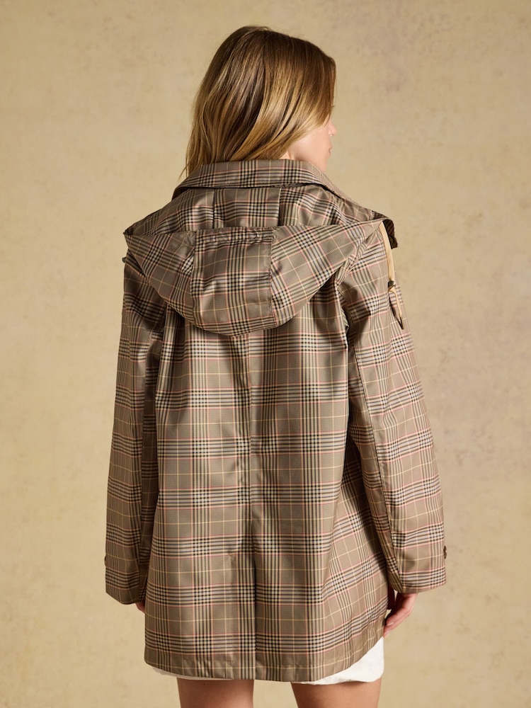 Rainmore Check Waterproof Button Through Raincoat - Image 2 of 13 Rainmore Check Waterproof Button Through Raincoat - Image 2 of 13