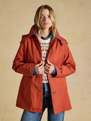 Rainmore Rust Red Waterproof Button Through Raincoat - Image 6 of 13