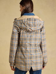 Marrone a quadri - Impermeabile ripiegabile Joules Everdry con cappuccio - Immagine 2 di 10