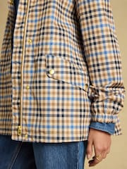Marrone a quadri - Impermeabile ripiegabile Joules Everdry con cappuccio - Immagine 5 di 10