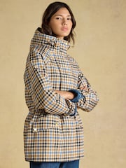 Marrone a quadri - Impermeabile ripiegabile Joules Everdry con cappuccio - Immagine 7 di 10