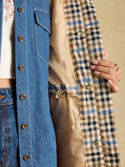 Marrone a quadri - Impermeabile ripiegabile Joules Everdry con cappuccio - Immagine 8 di 10