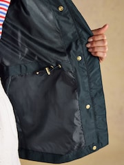 Joules Everdry Navy Waterproof Packable Raincoat With Hood - Image 10 of 12
