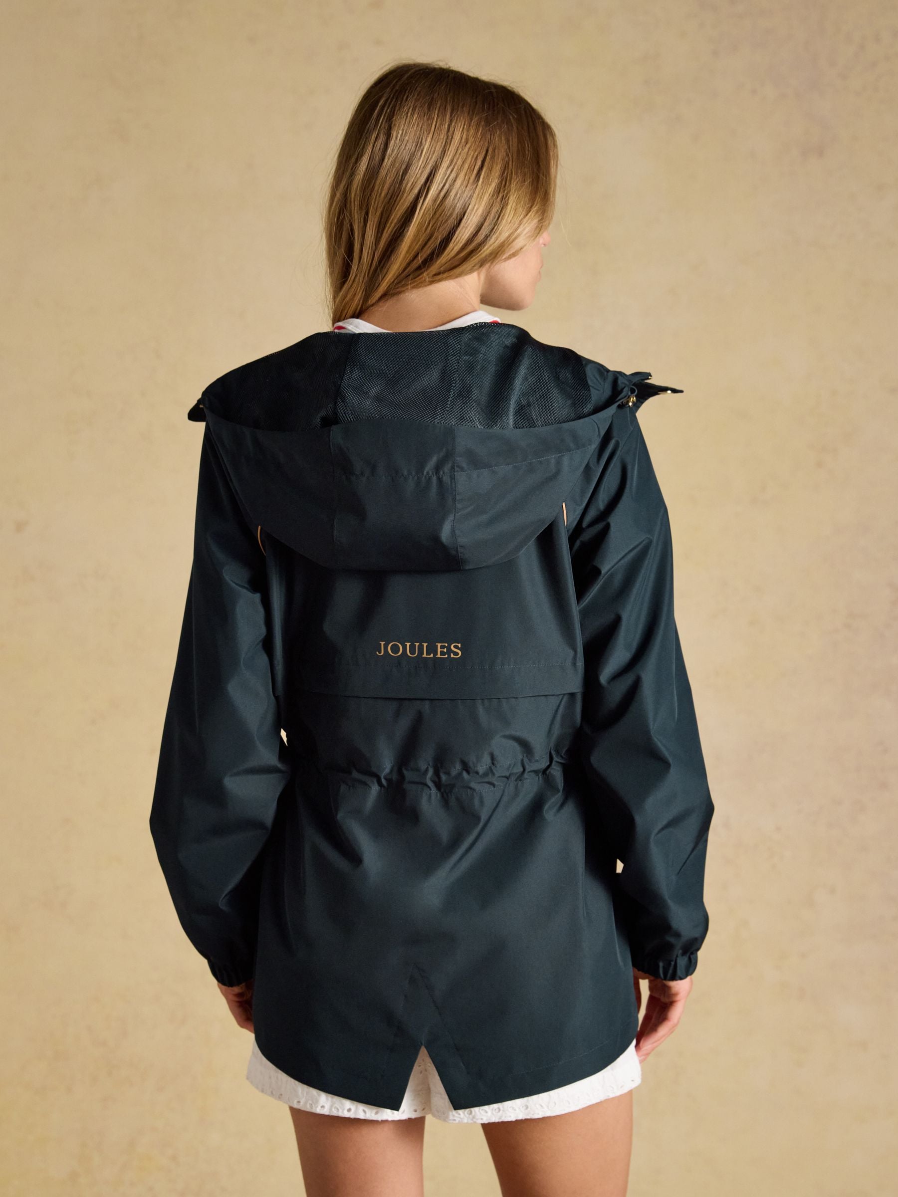 Buy Joules Everdry Navy Waterproof Packable Raincoat With Hood