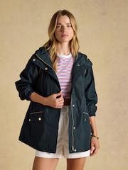 Joules Everdry Navy Waterproof Packable Raincoat With Hood - Image 5 of 12