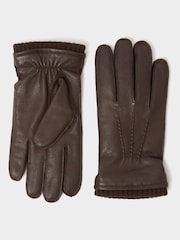 Osprey London The Alfie Leather Brown Gloves - Image 1 of 5