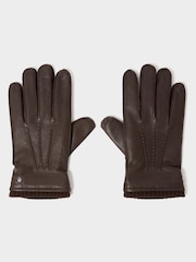 Osprey London The Alfie Leather Brown Gloves - Image 4 of 5