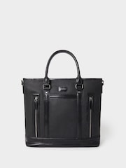 Osprey London The Frontline Large Waxed Canvas & Leather Black Workbag - Image 6 of 6