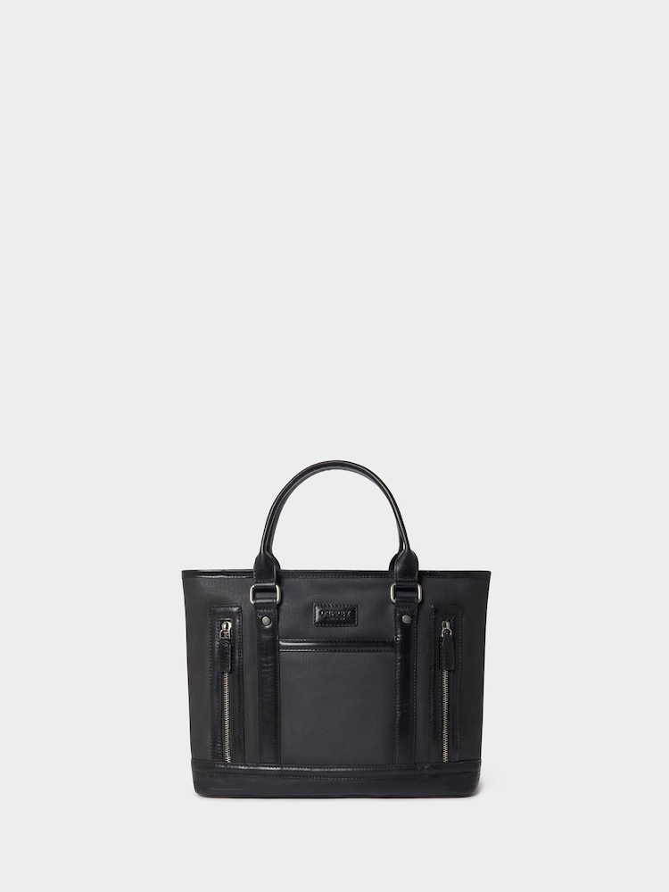 Osprey London The Frontline Small Waxed Canvas & Leather Black Workbag - Image 1 of 5 Osprey London The Frontline Small Waxed Canvas & Leather Black Workbag - Image 1 of 5