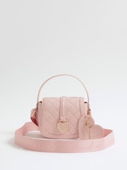 River Island Pink Heart Monogram Kendal Cross-Body Bag - Image 1 of 5
