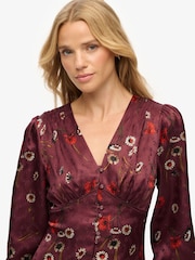 Superdry Jacquard Long Sleeve Mini Dress - Imagen 5 de 8