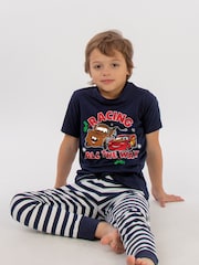 Brands In Blue Disney Cars Racing All The Way Christmas Pyjamas - Image 1 of 4
