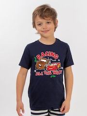 Brands In Blue Disney Cars Racing All The Way Christmas Pyjamas - Image 2 of 4