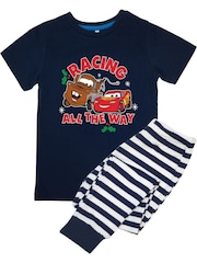 Brands In Blue Disney Cars Racing All The Way Christmas Pyjamas - Image 3 of 4
