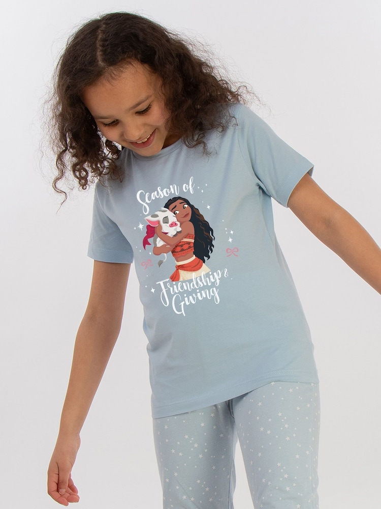 Brands In Blue Disney Moana Season Of Friendship Christmas Pyjamas - Image 1 of 4 Brands In Blue Disney Moana Season Of Friendship Christmas Pyjamas - Image 1 of 4
