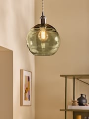 MADE.COM Green Mika Easyfit Glass Shade - Image 1 of 3