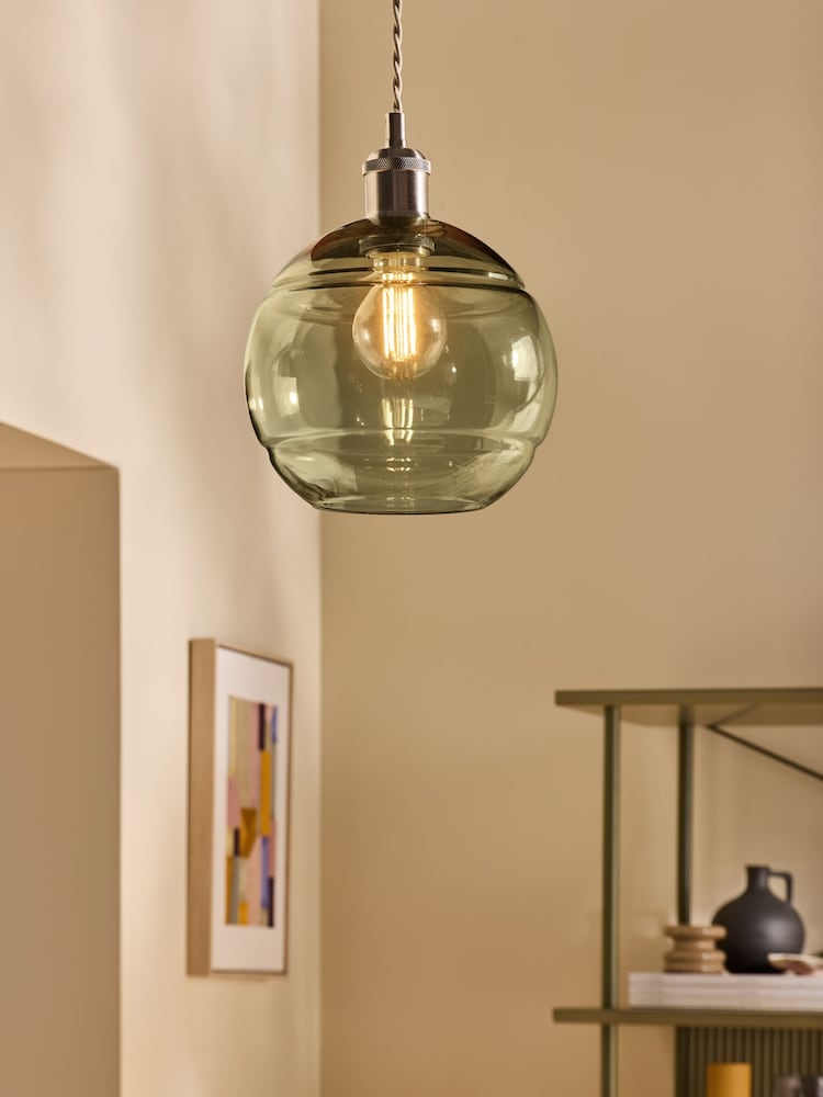 MADE.COM Green Mika Easyfit Glass Shade - Image 1 of 3