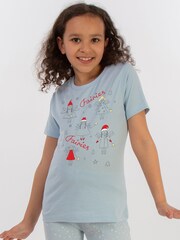 Brands In Blue Christmas Fairies Drawings Pyjamas - Image 1 of 4