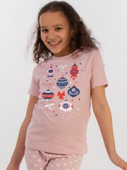 Brands In Pink Christmas Baubles Pyjamas - Image 1 of 4