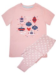 Brands In Pink Christmas Baubles Pyjamas - Image 3 of 4