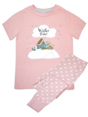 Brands In Pink Christmas Winter Village Pyjamas - Image 3 of 4