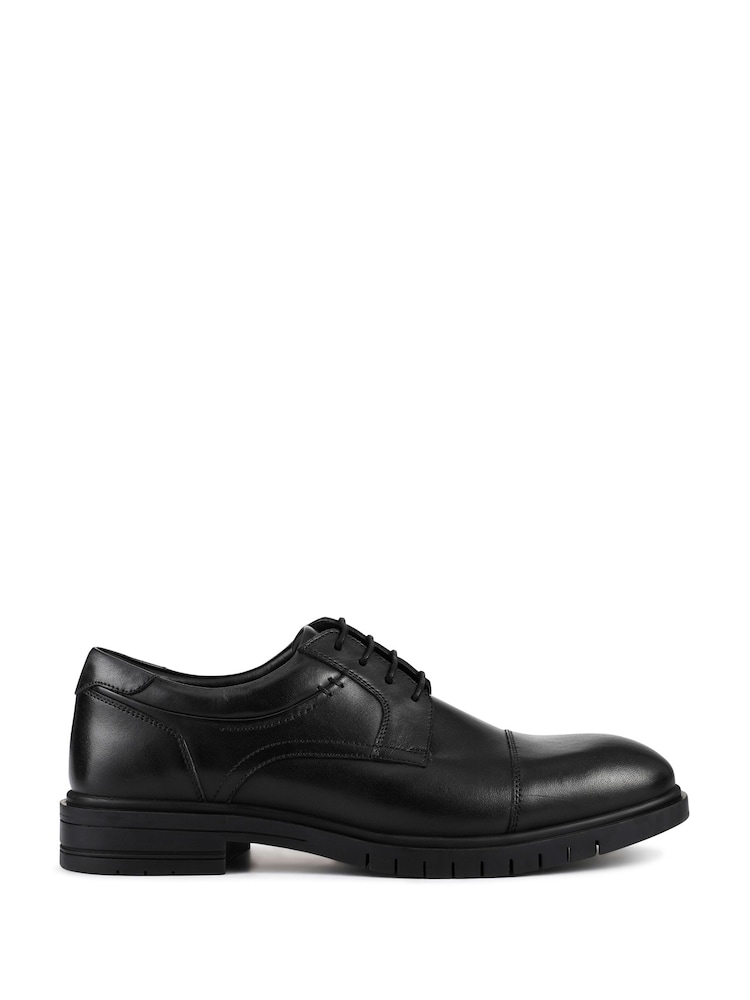 Pavers Black Wide Fit Smart Leather Derby Shoes - Image 2 of 5 Pavers Black Wide Fit Smart Leather Derby Shoes - Image 2 of 5