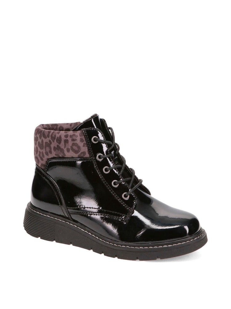 Pavers Black Wide-Fit Patent Ankle Boots - Image 2 of 5 Pavers Black Wide-Fit Patent Ankle Boots - Image 2 of 5