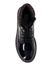 Pavers Black Wide-Fit Patent Ankle Boots - Image 4 of 5